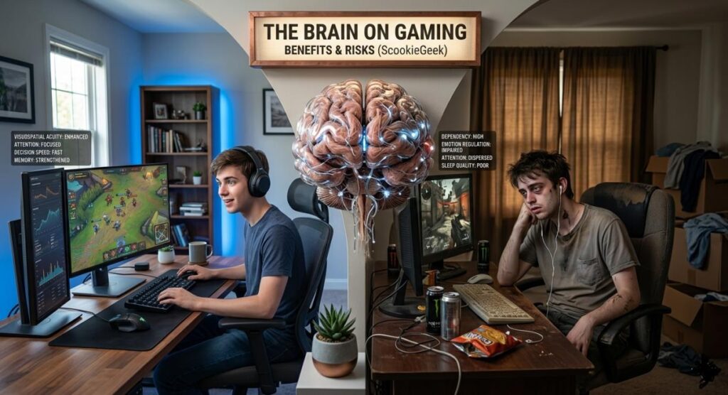 how gaming affects the brain scookiegeek