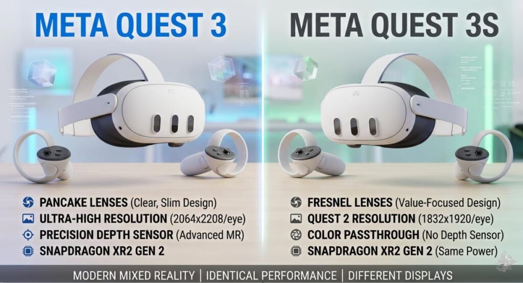 meta quest 3 vs 3s